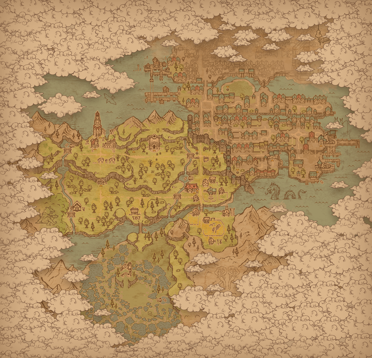 World map with Locked door marked